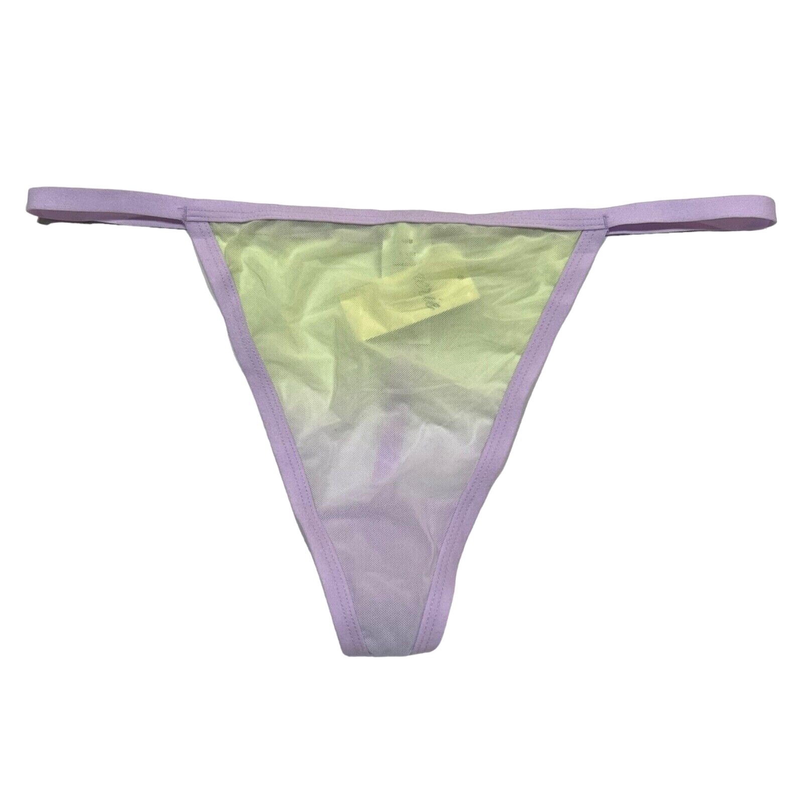 NWT AERIE Thong Sz M-L-XL Purple Green Mesh