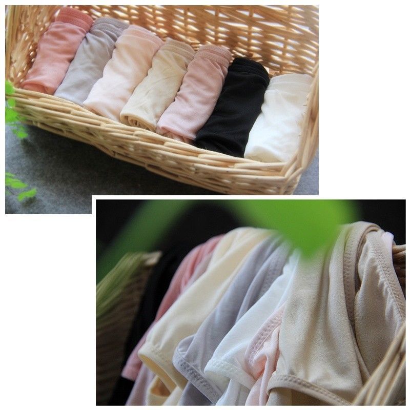 Ladies 100% Silk Knitted Briefs Panties Underwear Lingerie Knickers Breathable