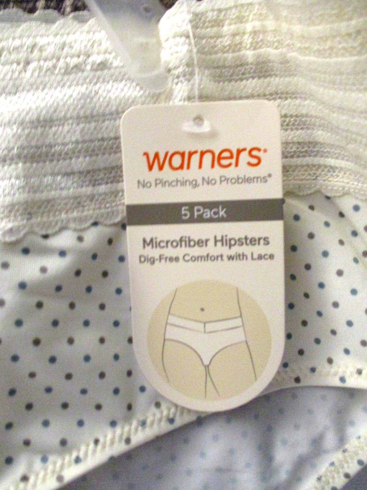 Warners microfiber Lace hipster panties 5 pair size 7/L