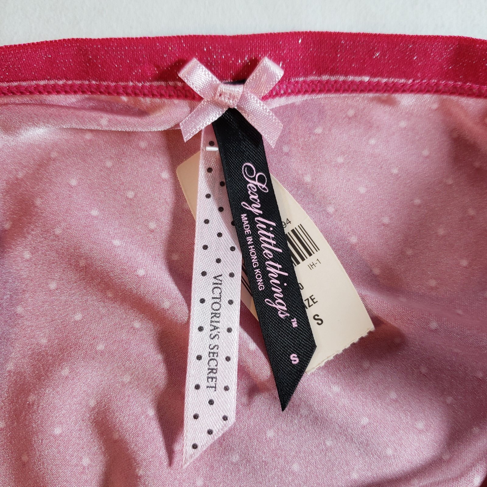 Victoria’s Secret Sexy Little Things Satin Cheeky Small Red KISS THE BRIDE