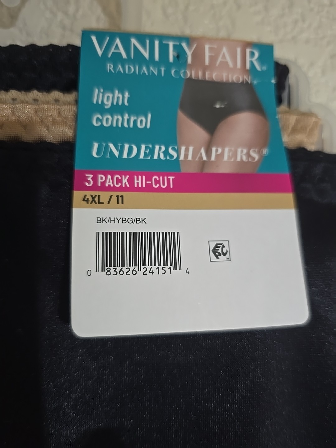 RADIANT VANITY FAIR PANTIES SHAPERS LIGHT CONTROL HI-CUT 3 PACK PLUS SZ 5XL/12