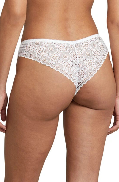 POLO RALPH LAUREN Lace Tanga Panties In WHITE SZ S