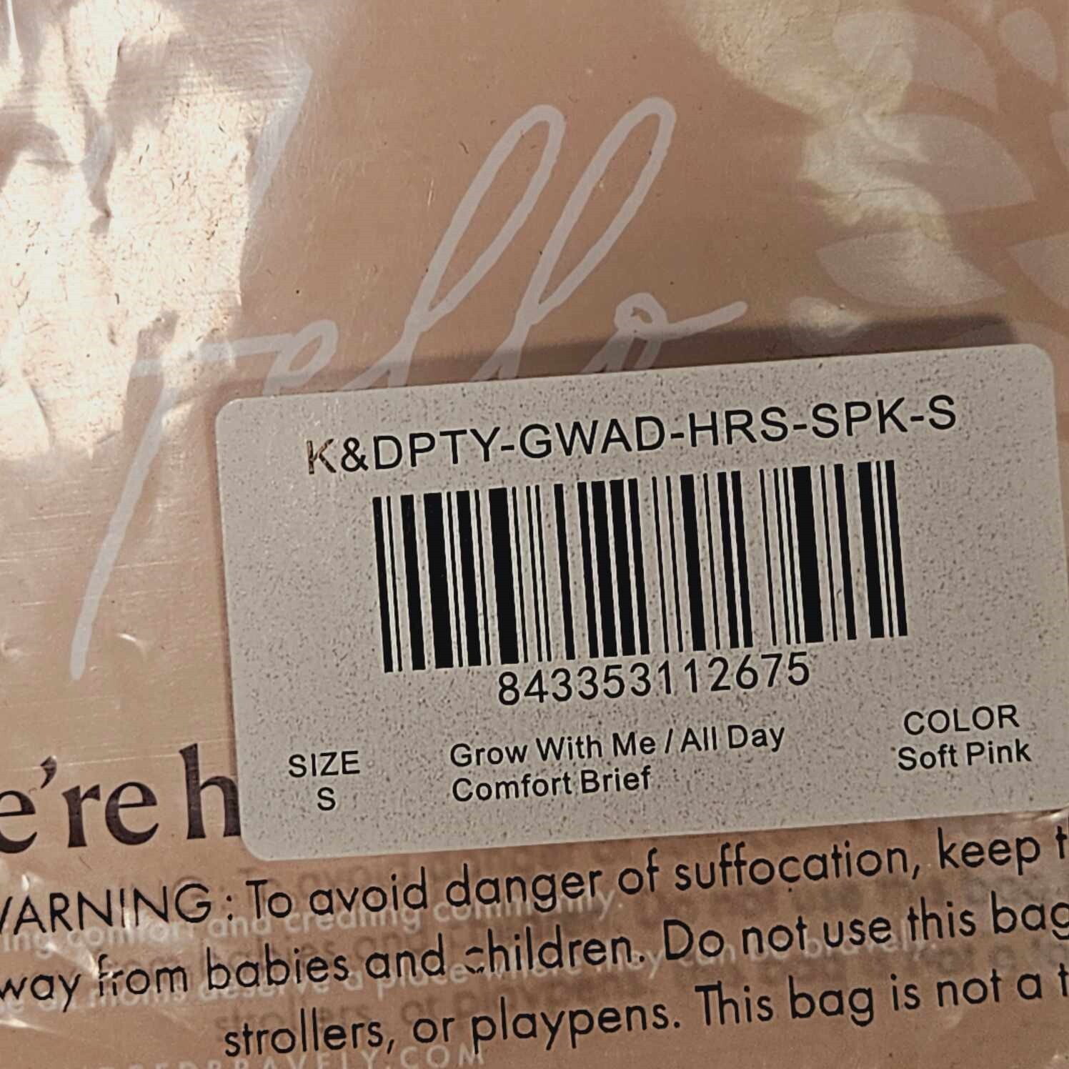 Kindred Bravely Grow With Me Maternity + Postpartum Briefs Small Light Pink