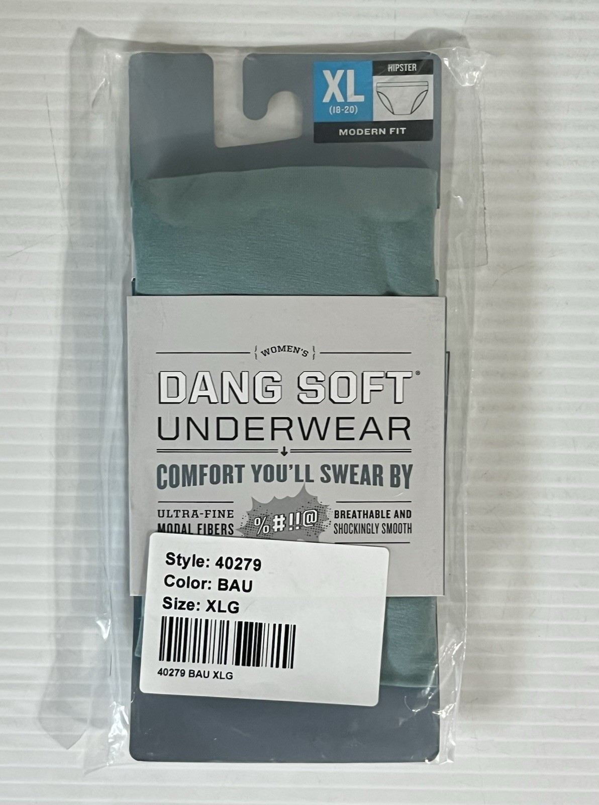 Duluth Women’s Dang Soft Underwear Modern Fit Hipster /Blue Green Size XL 18-20