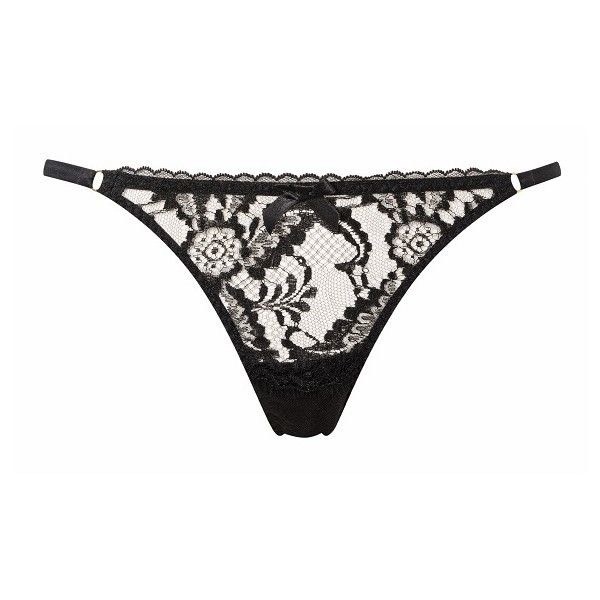 Agent Provocateur “Kendall” Brief Black Lace Silk Sz 4 (US Lrg)