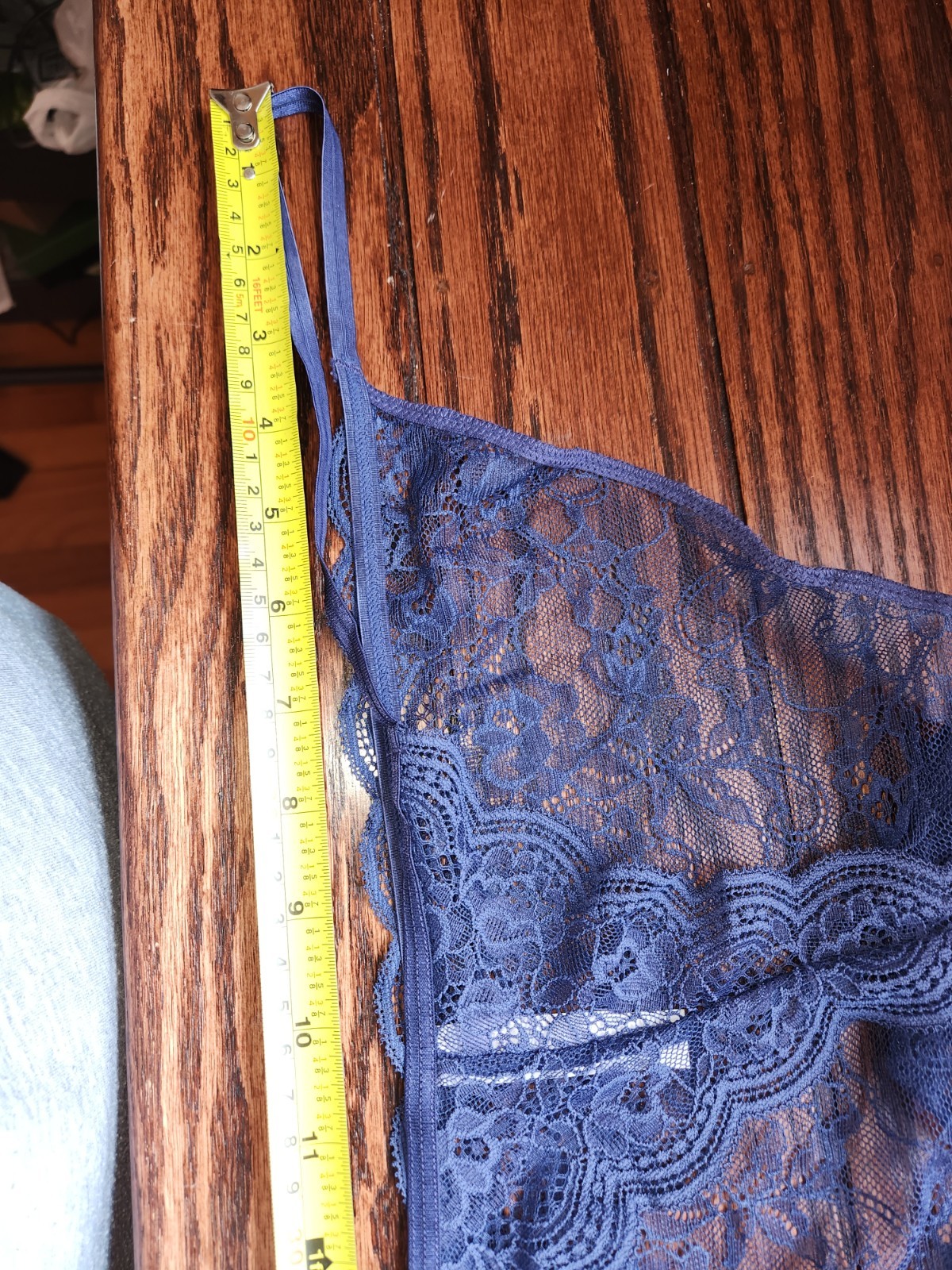Joyspun 3pk. Lace String Women Thongs XXXL (22) Navy/Pink/light Blue NWT