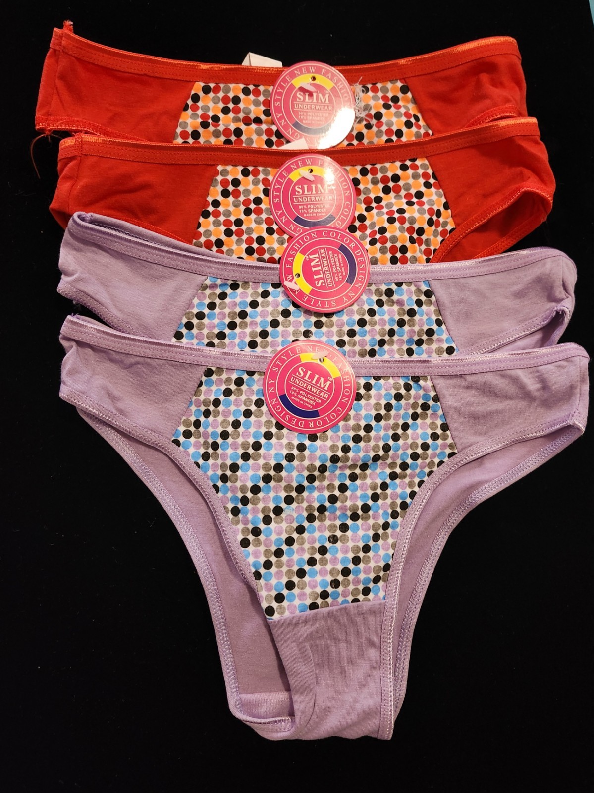 4 Pack Womens Panties Underwear Multi Colored Size” M