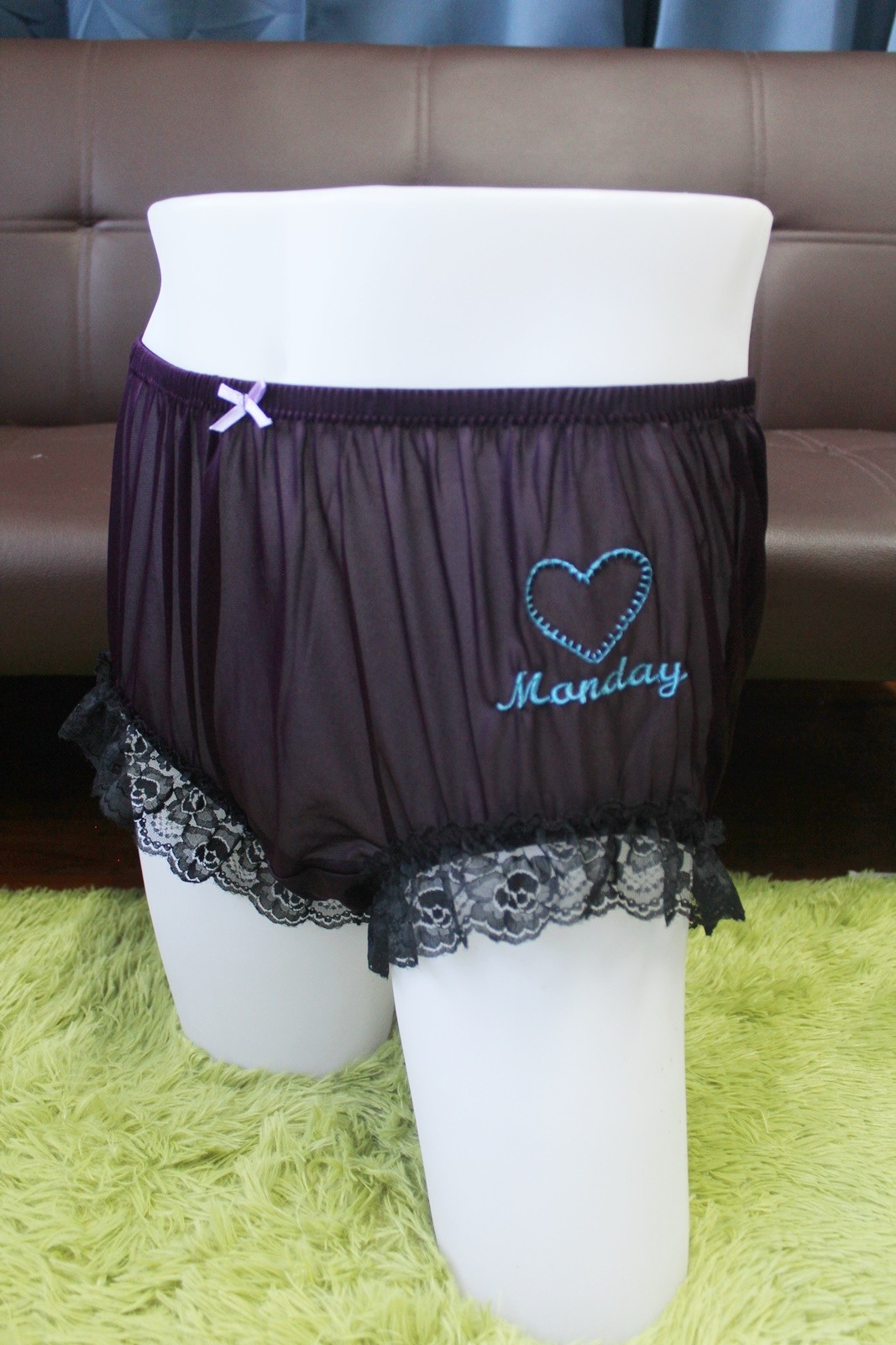 #A295 VTG Style 2XL/ElasticW.24-42″ 7PCS 7Day Nylon Full Brief Panties Underwear