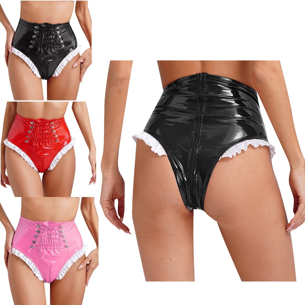 Women’s Underwear Active Knickers Maid Briefs Nightclub Panties Training Glossy