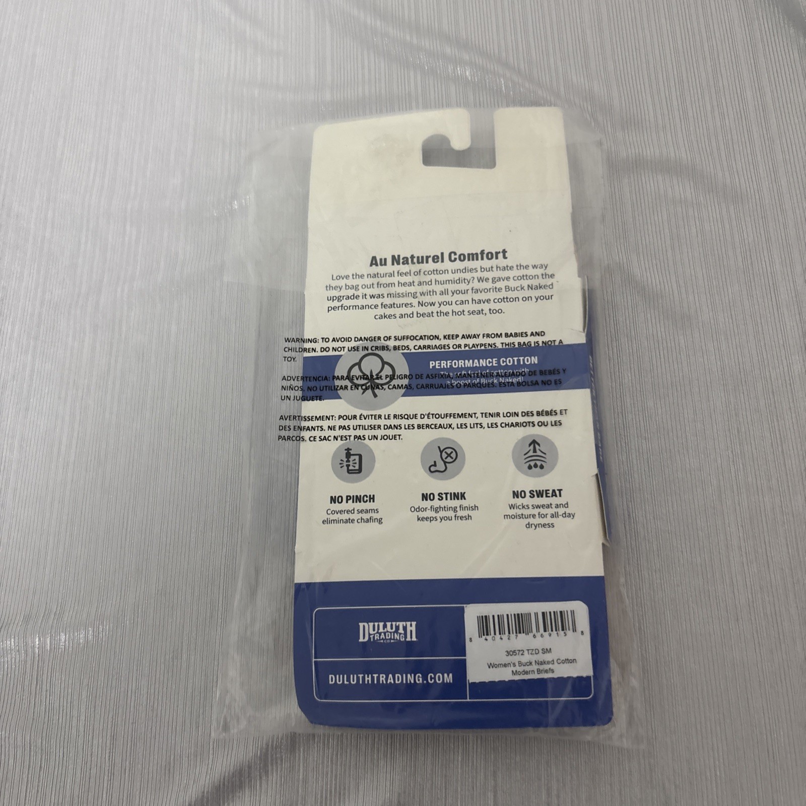 Duluth Trading Buck Naked Underwear Womens Brief Small Cotton Modern 1 Pair