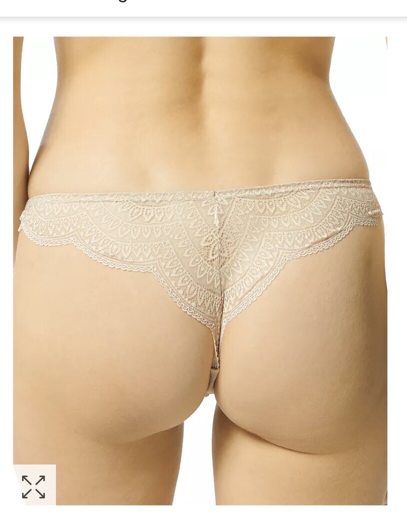 Simone Perele Karma Tanga Thong 12V710 Luxury Lingerie, Peau Rose Sz 6, 5