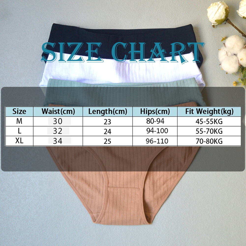 8Pcs/Set Cotton Women’s Breathable Briefs Panties Comfortable Briefs Underpants