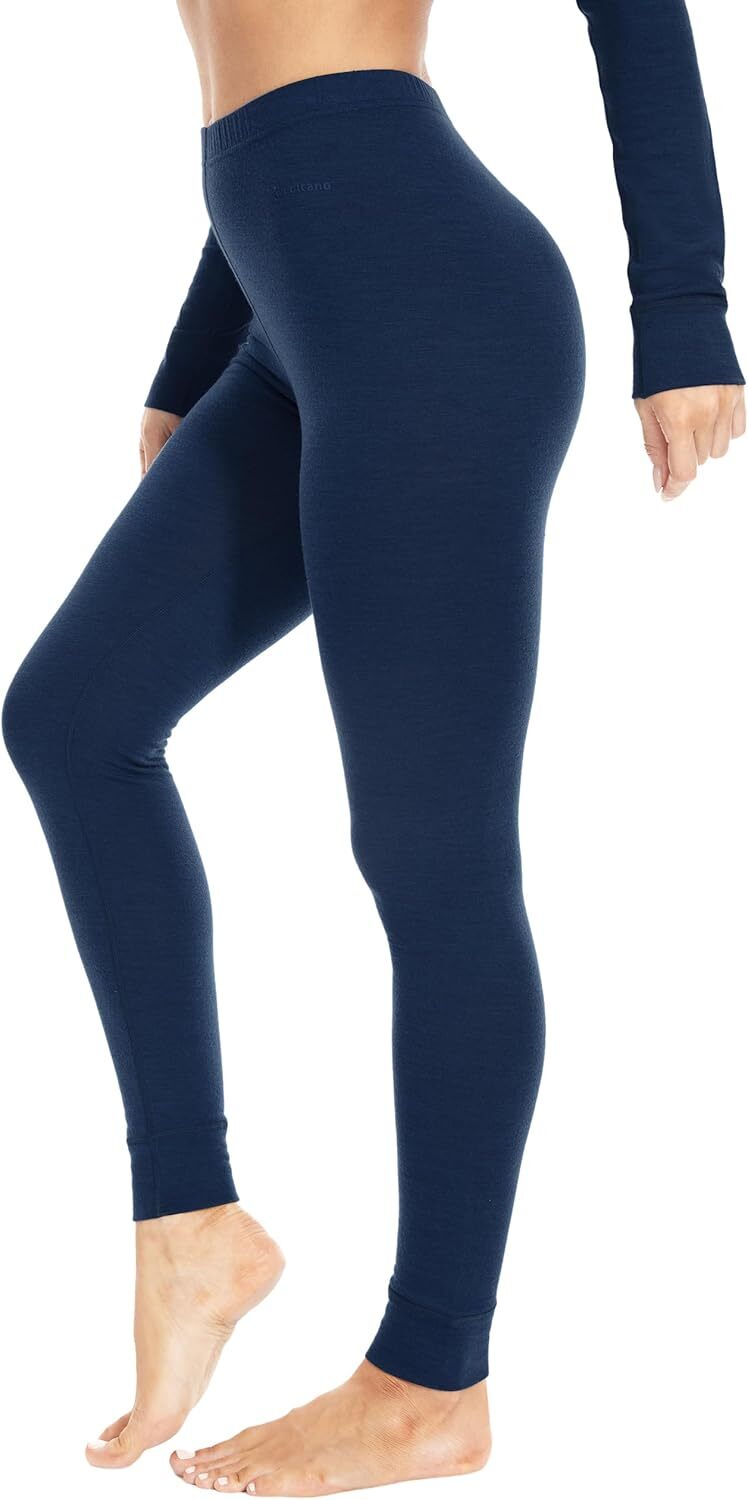 Women’s 100% Merino Wool Base Layer Pants Thermal Base Layer Long Johns Bottoms