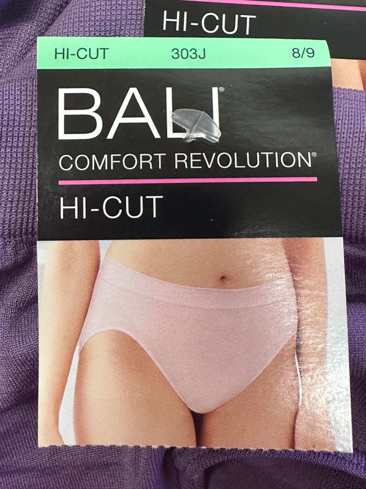 Bali Comfort Revolution Hi-Cut Panty 303J Seamless 6/7 NWT 2 PACK