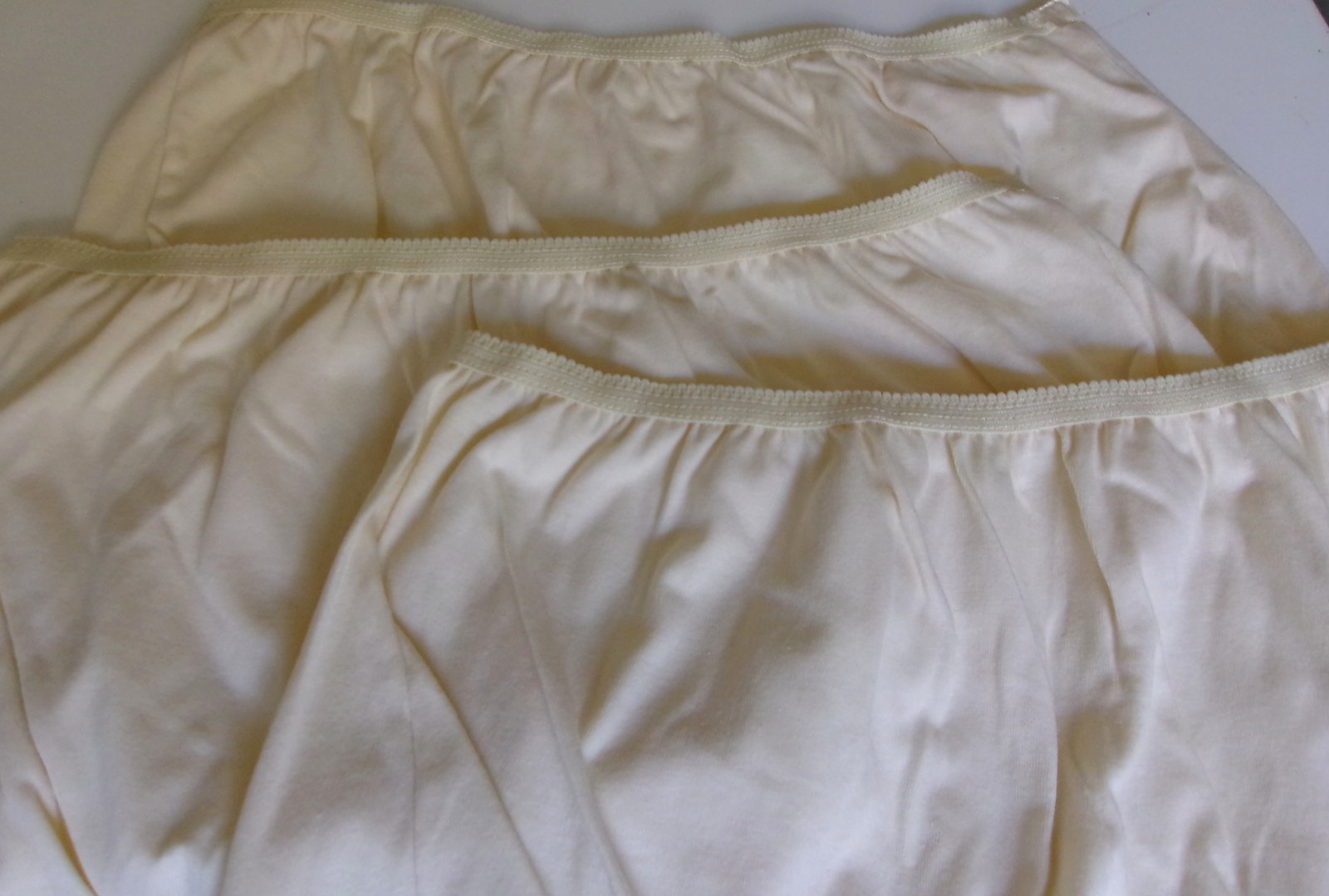3 Dixie Belle Banded Leg Cotton full brief panty Size 11 Style 411 Beige