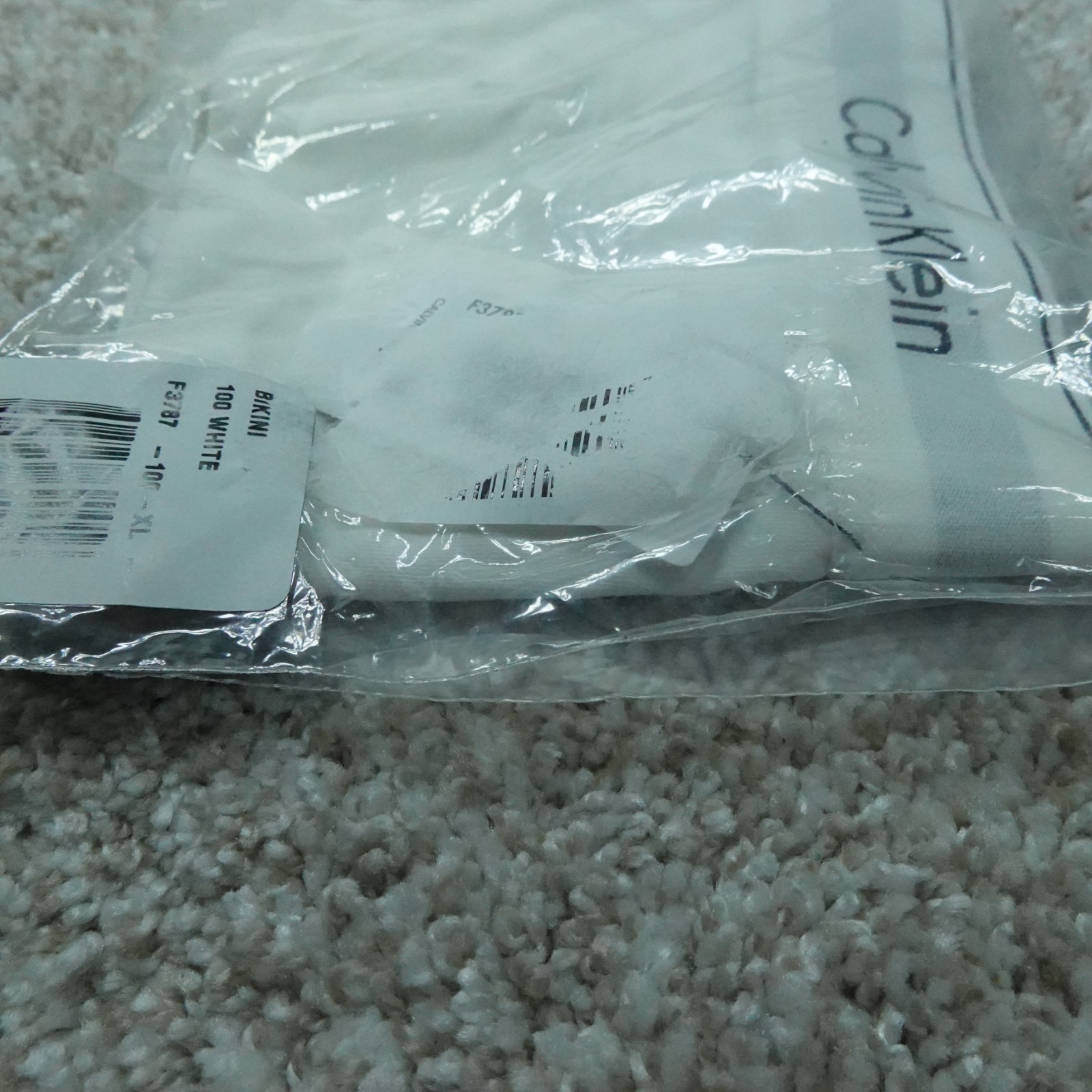 Calvin Klein Underwear Womens Extra Large White Bikini F3787 1 Pair