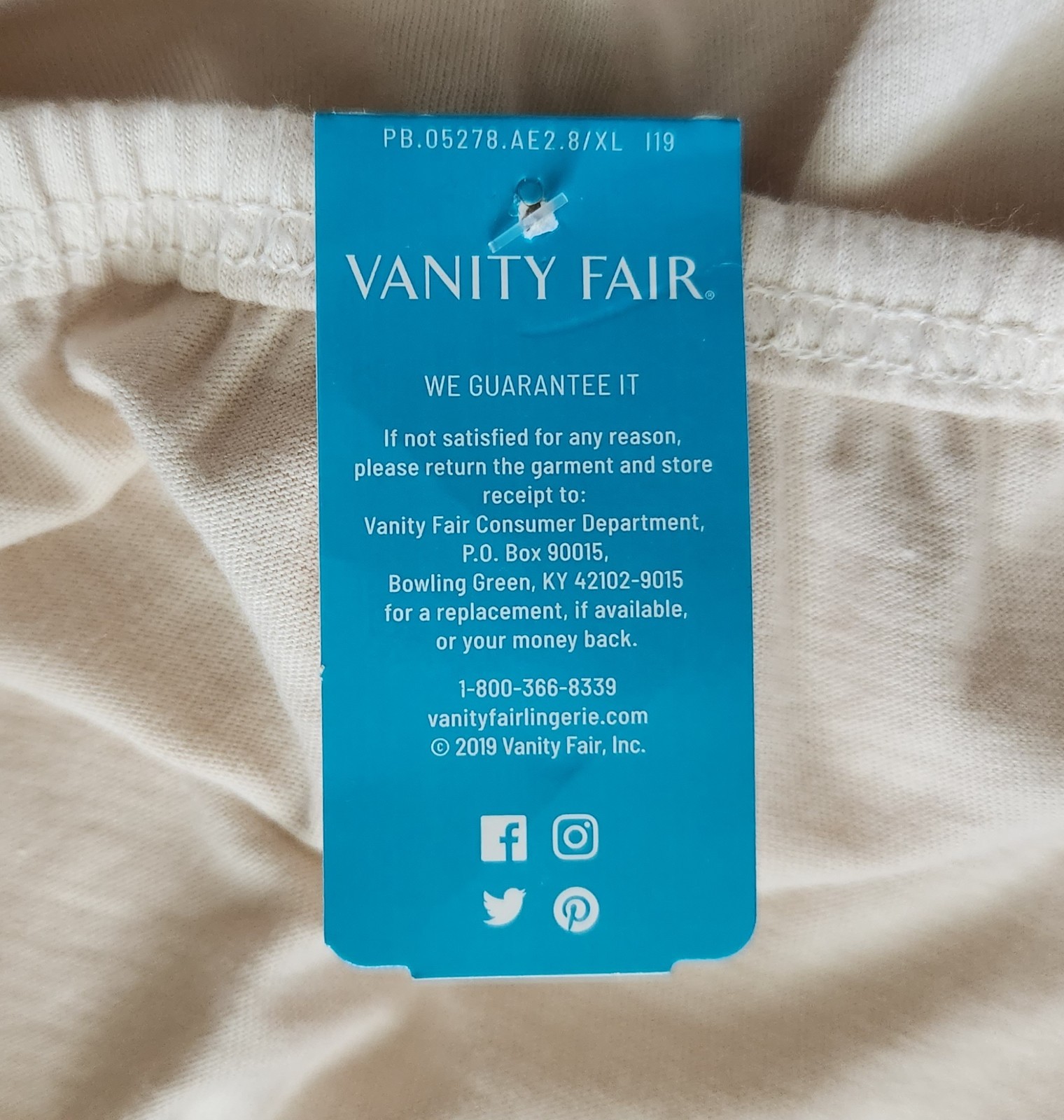 Vanity Fair Women’s Panty Size 8 XL Perfectly Yours Classic 100% Cotton Brief