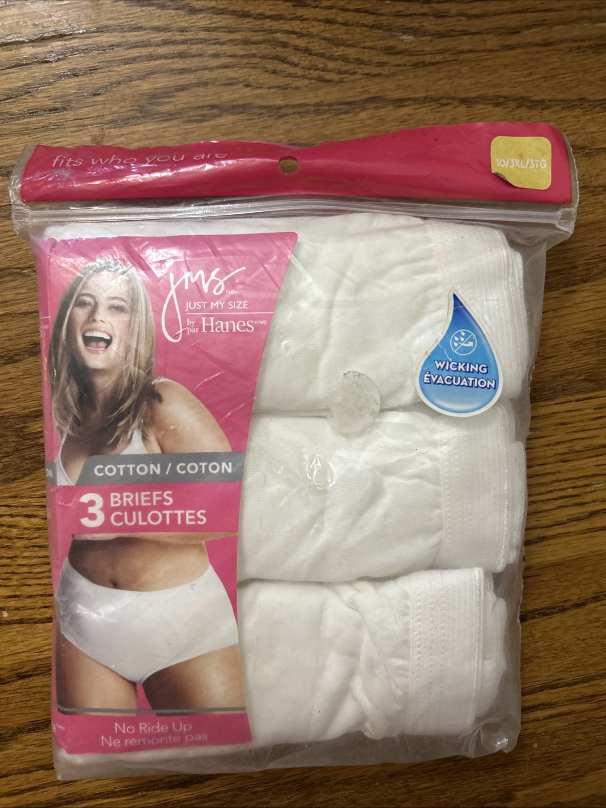 JMS 3 Pack Cotton Briefs Culottes , New Sealed Women’s ( Size 10/3XL )