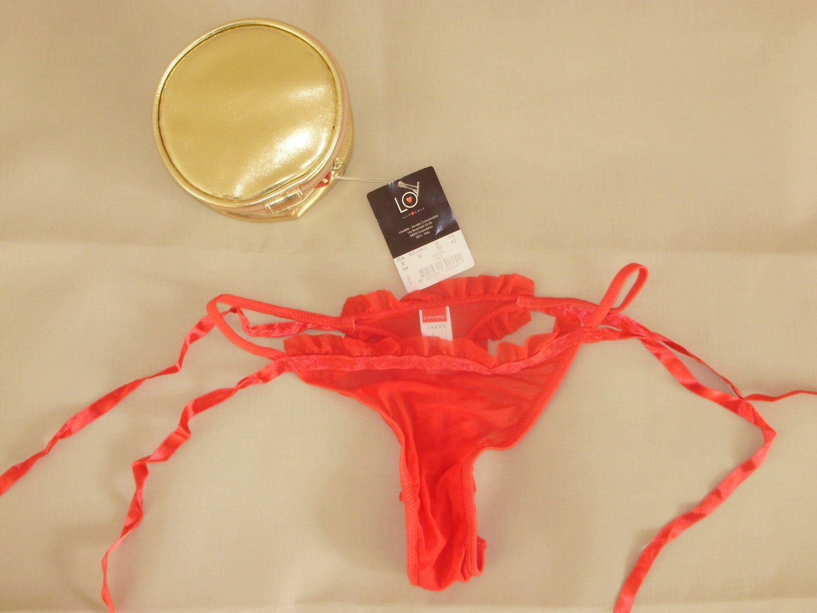 TANGA PERIZOMA BRASILIANO LOVABLE INTIMATES – M – GIARRETIERA LOVELY STRING