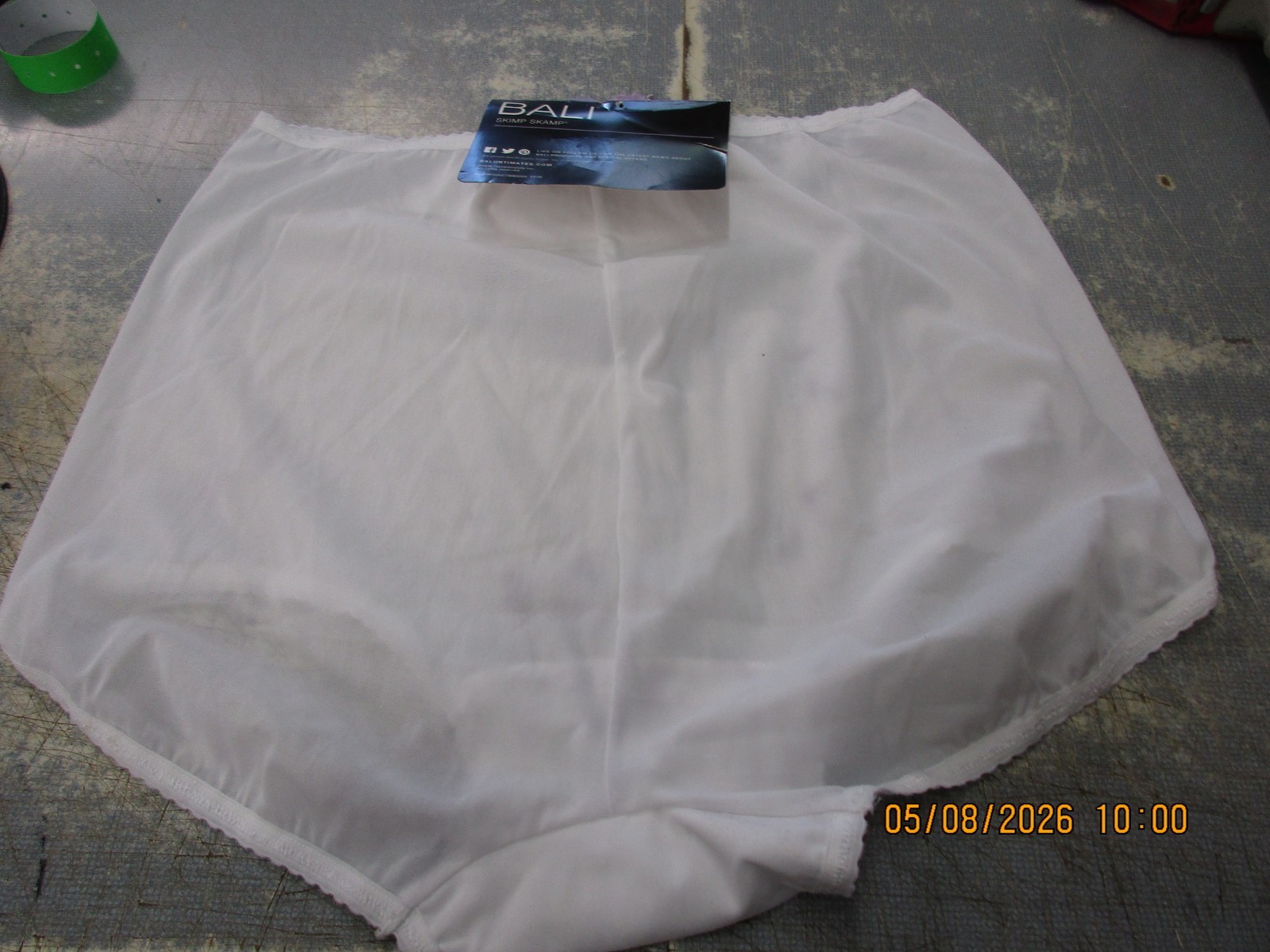 BALI Skimp Skamp White Full Seat Coverage Panty Brief Size 2XL