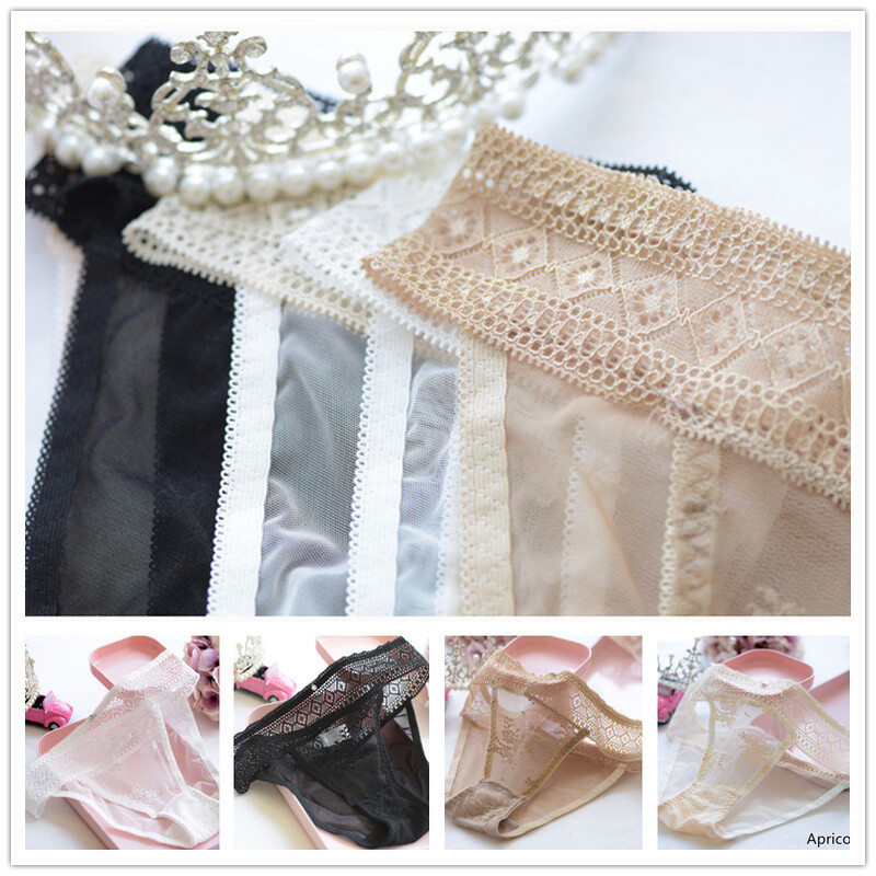 2X Lace Briefs Sheer Knickers Panties Soft Underwear See Through Lingerie Sexy