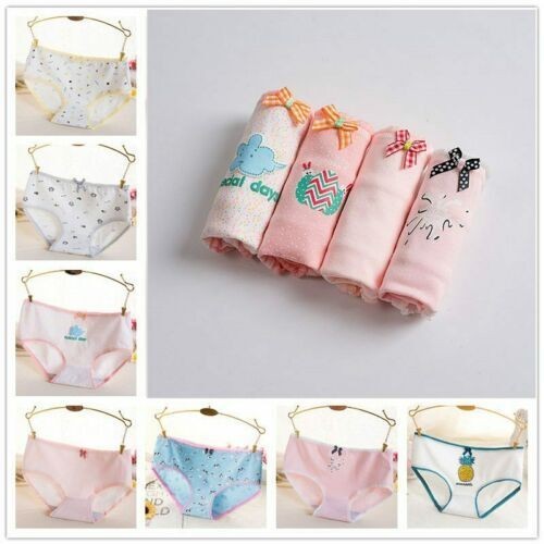 Panties Ladies Briefs Woman Printed Knickers Pants 4 Pack Underwear