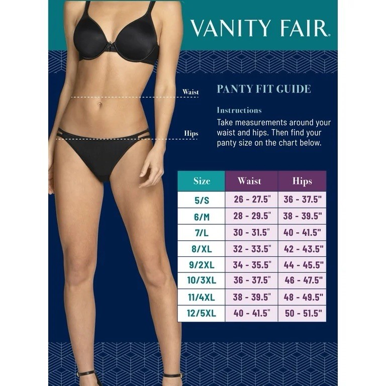 Vanity Fair Perfectly Yours Cotton Brief 3 Pack 15320 Size XL White