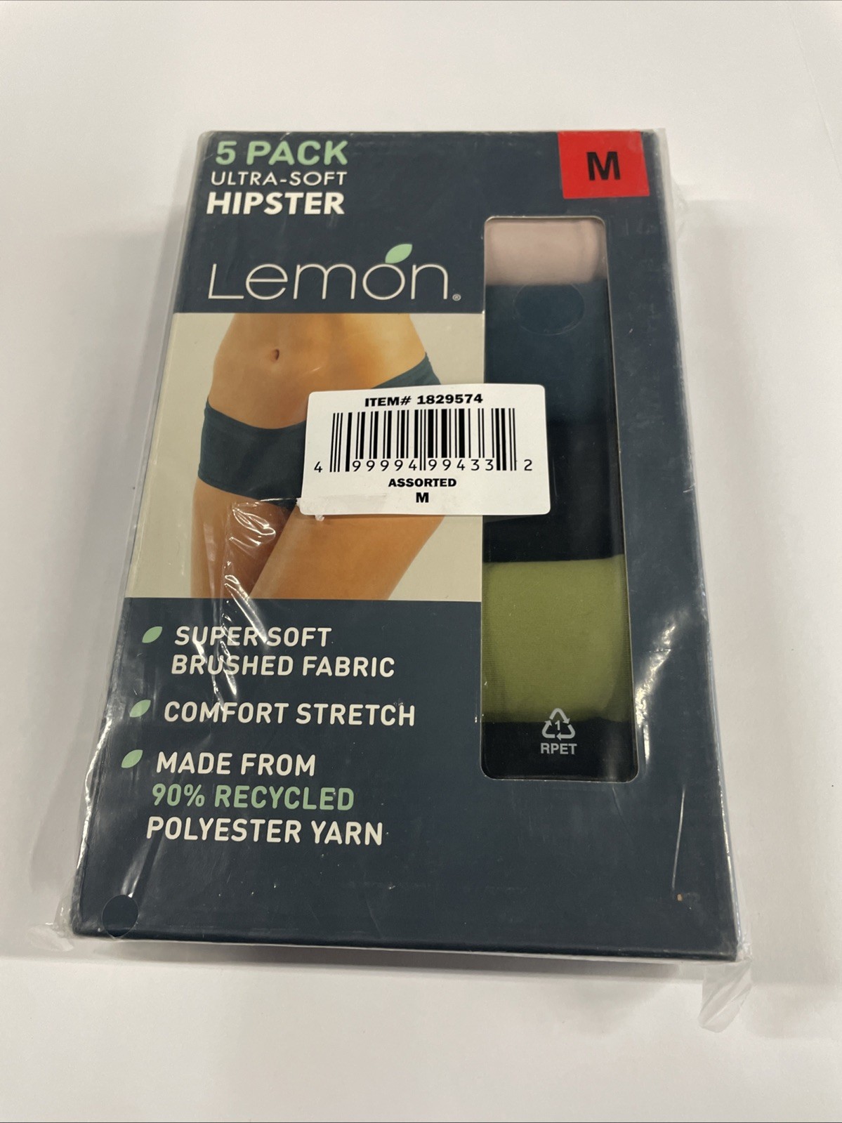 Lemon Women’s 5-Pack Ultra Soft Comfort Stretch Hipster, Multicolor, Medium