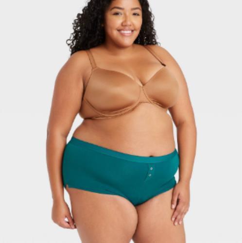 Auden Women’s Cotton Panties Underwear 14 and 16 to 18 Plus Size Teal A1030