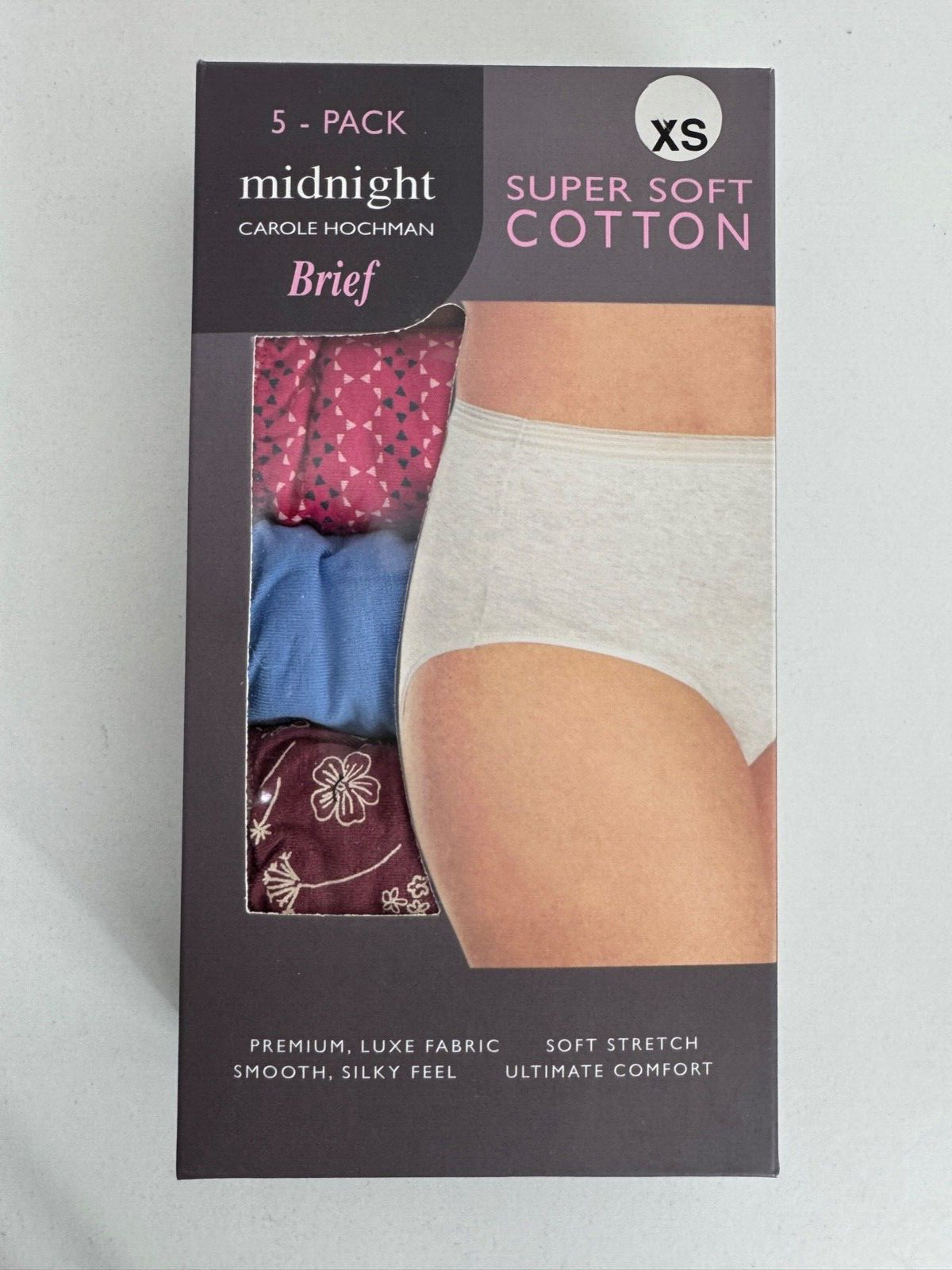 Carole Hochman Ladies Super Soft Cotton Briefs – 5-Pack XS-XXL