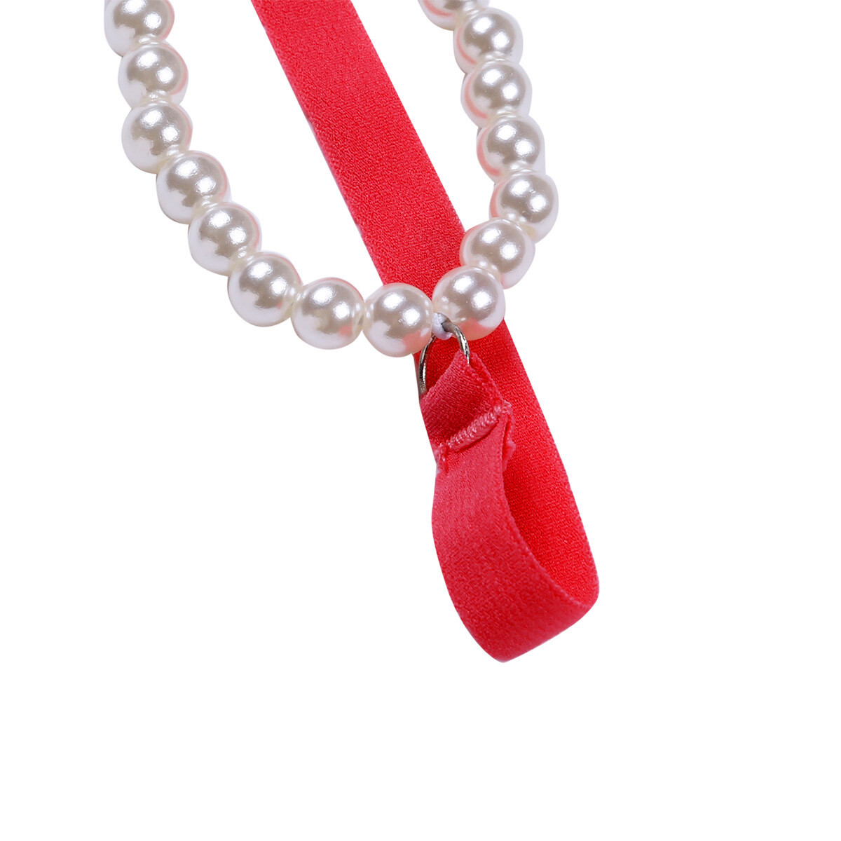 Fashion Women Sexy Underwear Cutout Pendant Pearl Beads Embellished G-String