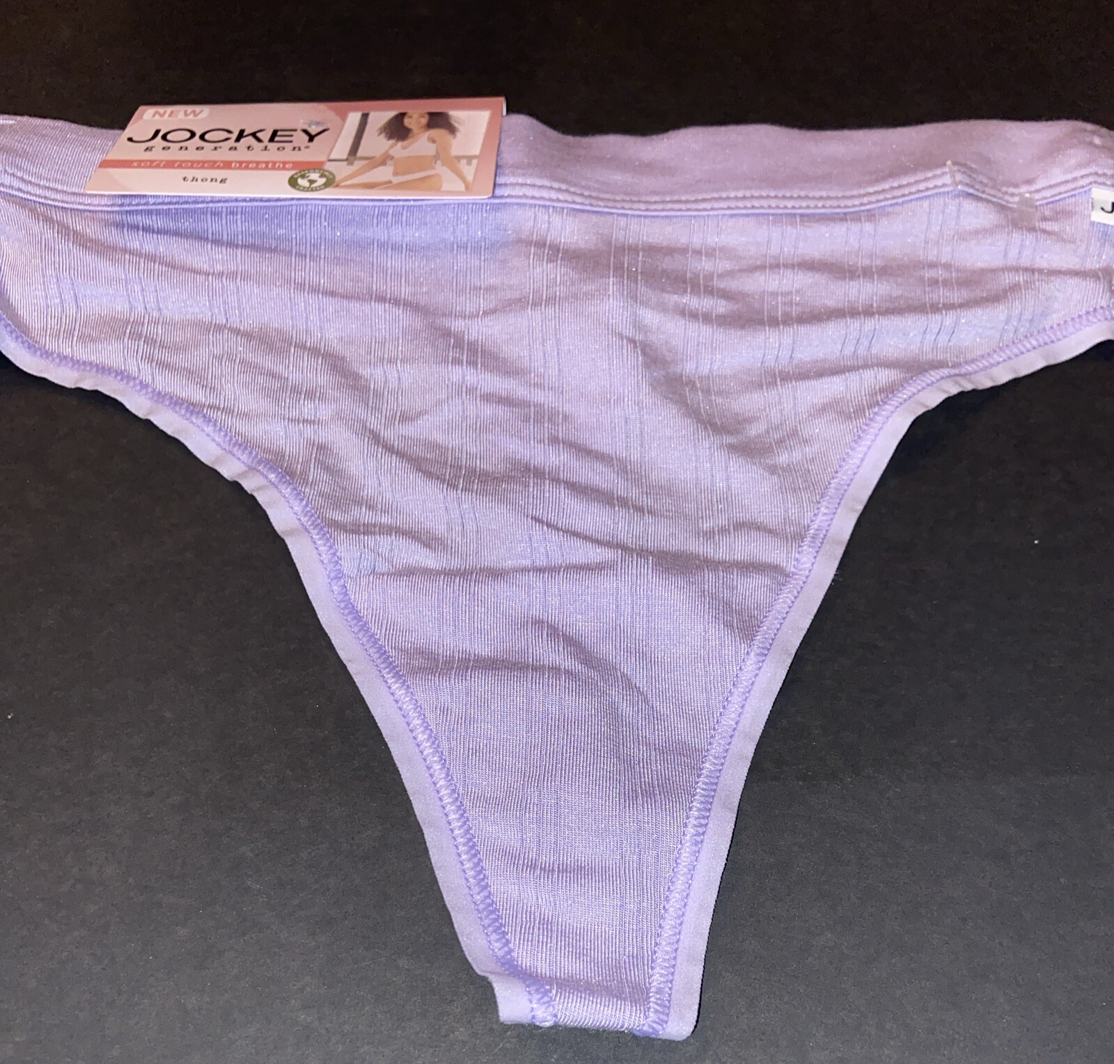 NEW! JOCKEY PALE LAVENDER SOFT TOUCH THONG / X-LARGE / Size 8