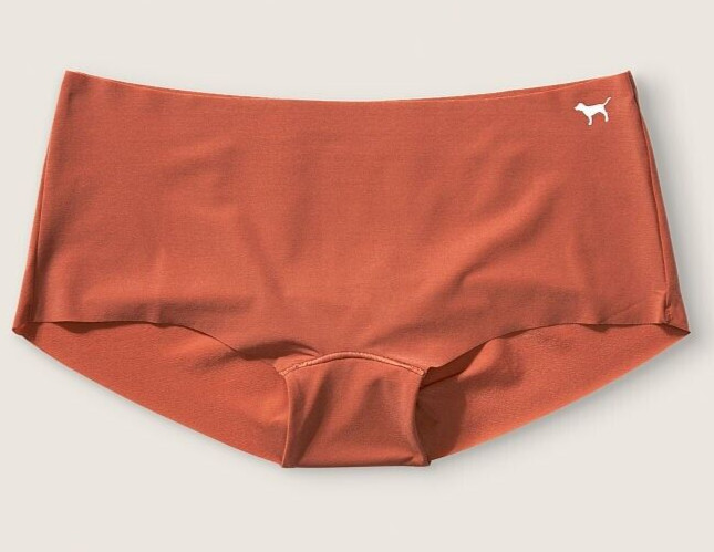 XL NOSHOW Fall Chestnut Spice Stretch Victorias Secret PINK Boyshort Brief Panty