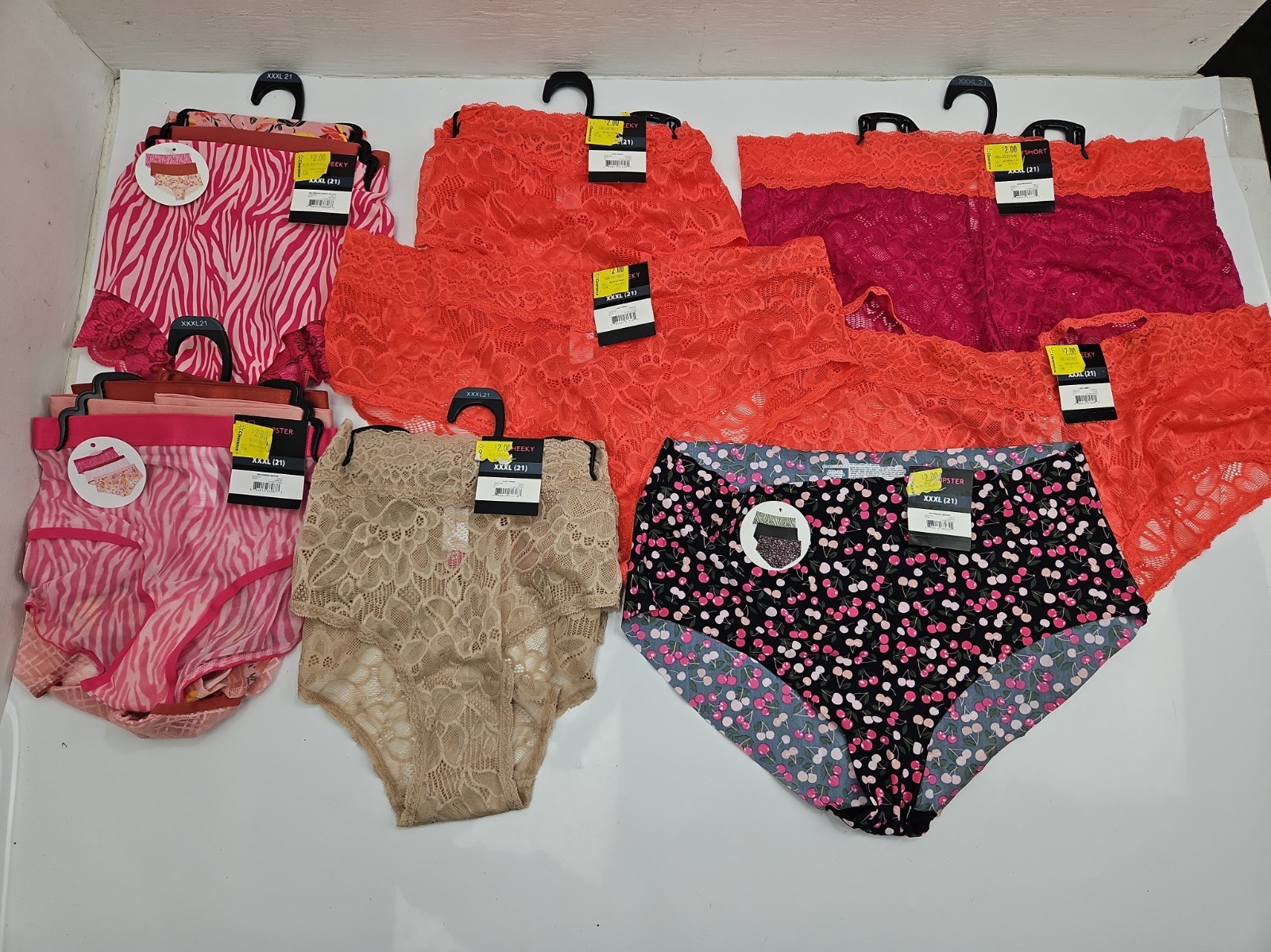 Huge Lot No Boundaries Freecut Cheeky with Lace Panties Diff Styles NWT XXXL
