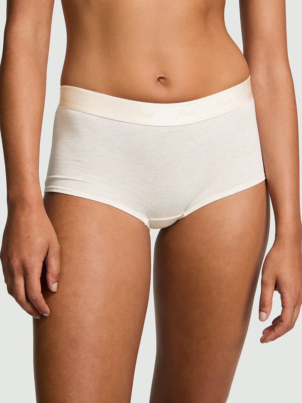 VICTORIA’s SECRET PINK LOGO COTTON BOYSHORT PANTY SIZE L