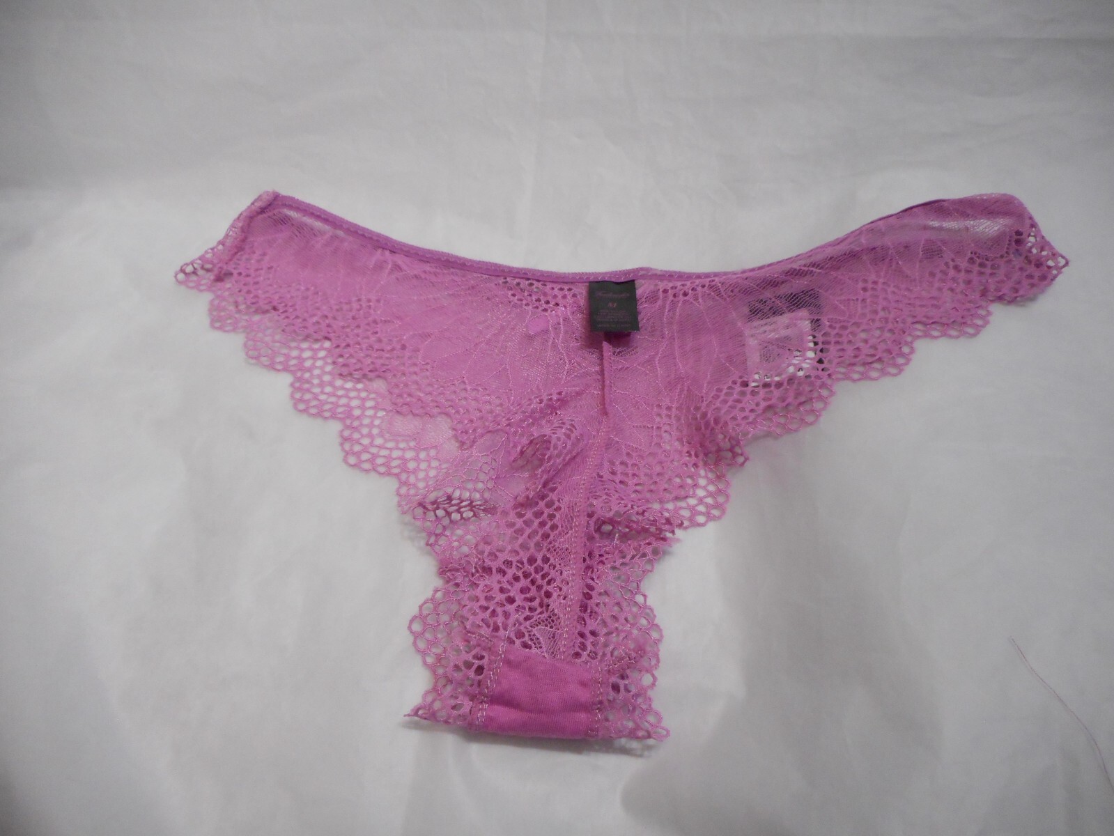 Frederick’s Of Hollywood Purple Lace Tanga Panty Small,Medium, & Large
