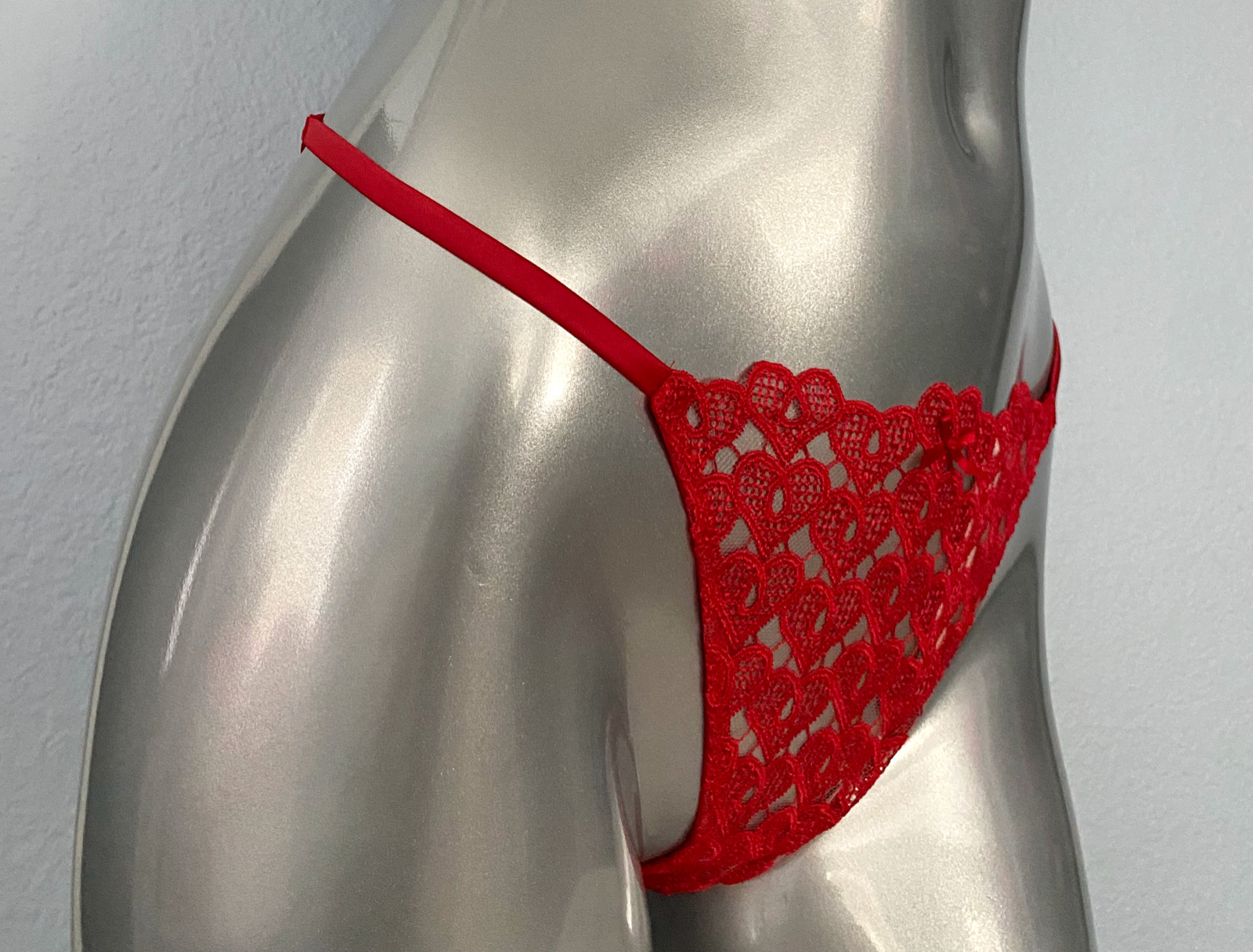 Victoria’s Secret Panty Dream Angels Red Heart Ouvert Cheekini Cheeky S M L XL