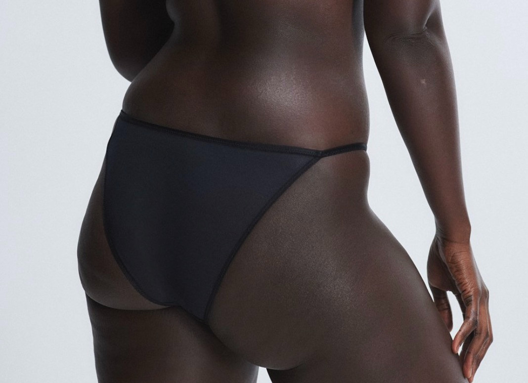 SAVAGE X FENTY UNDIE, PUFF CHERRIES STRING BIKINI PANTY, BLACK, LARGE