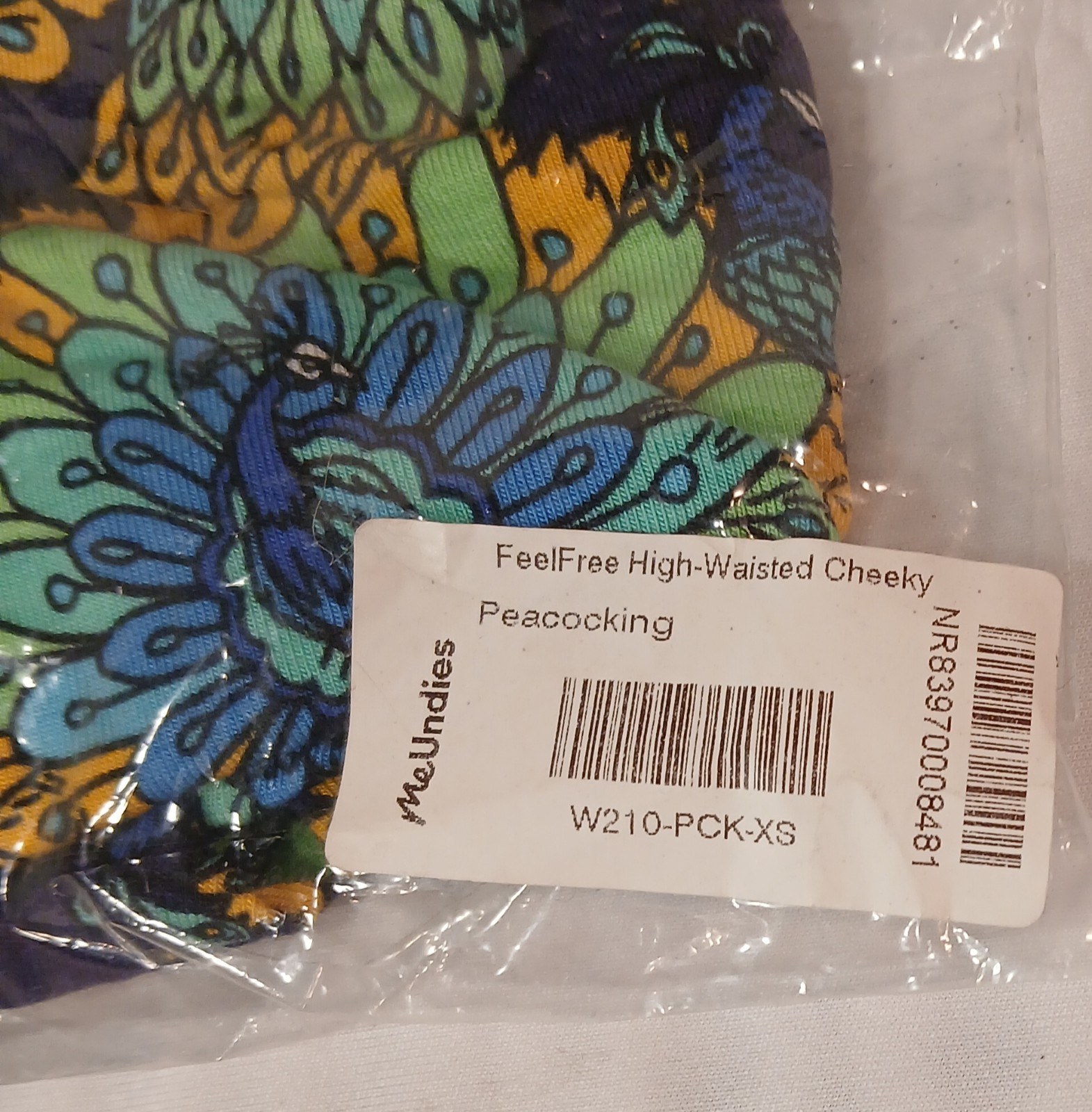 NWT MeUndies Women’s Peacocking High Waisted Cheeky Panties Size XS