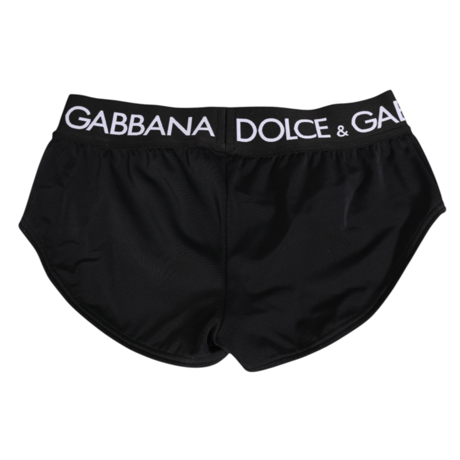 DOLCE & GABBANA Underwear Black Nylon Logo Waistband Shorts IT40/US6/S 340usd