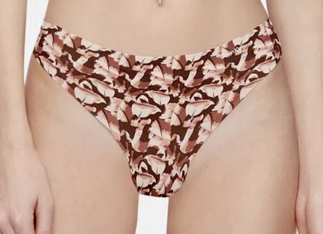 CALVIN KLEIN Invisibles Left Behind Brown Nude Thong No VPL Panty Women S M L XL