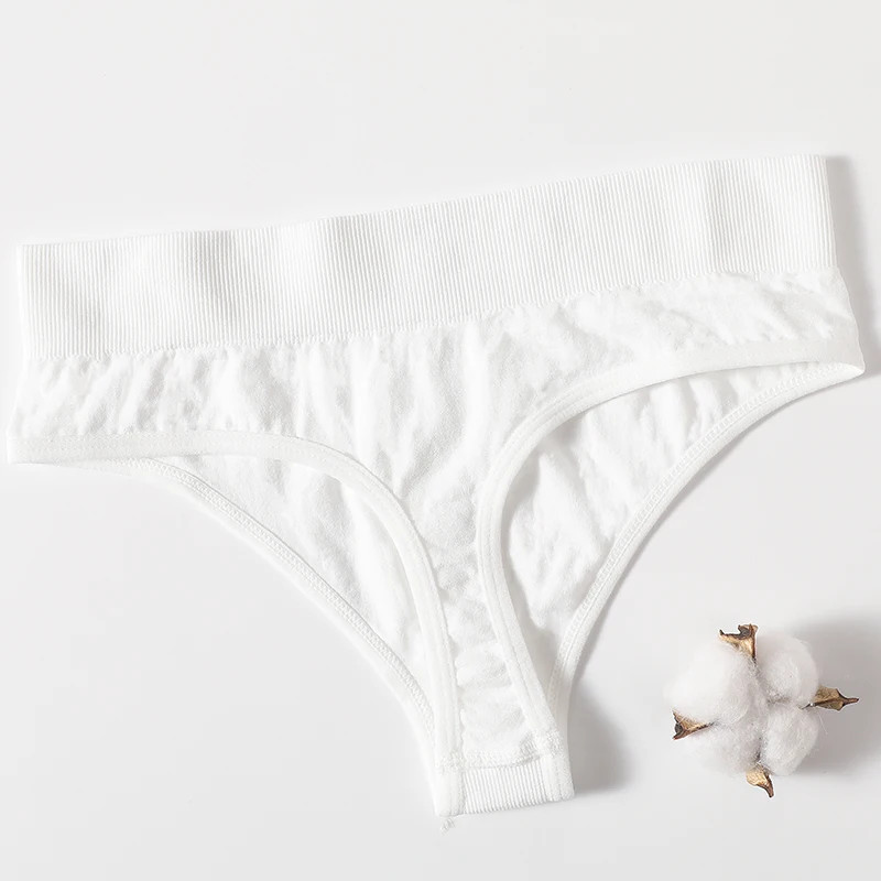 Seamless Thong High Waist Stretch T Back Soft Comfortable Everyday Wear Fit