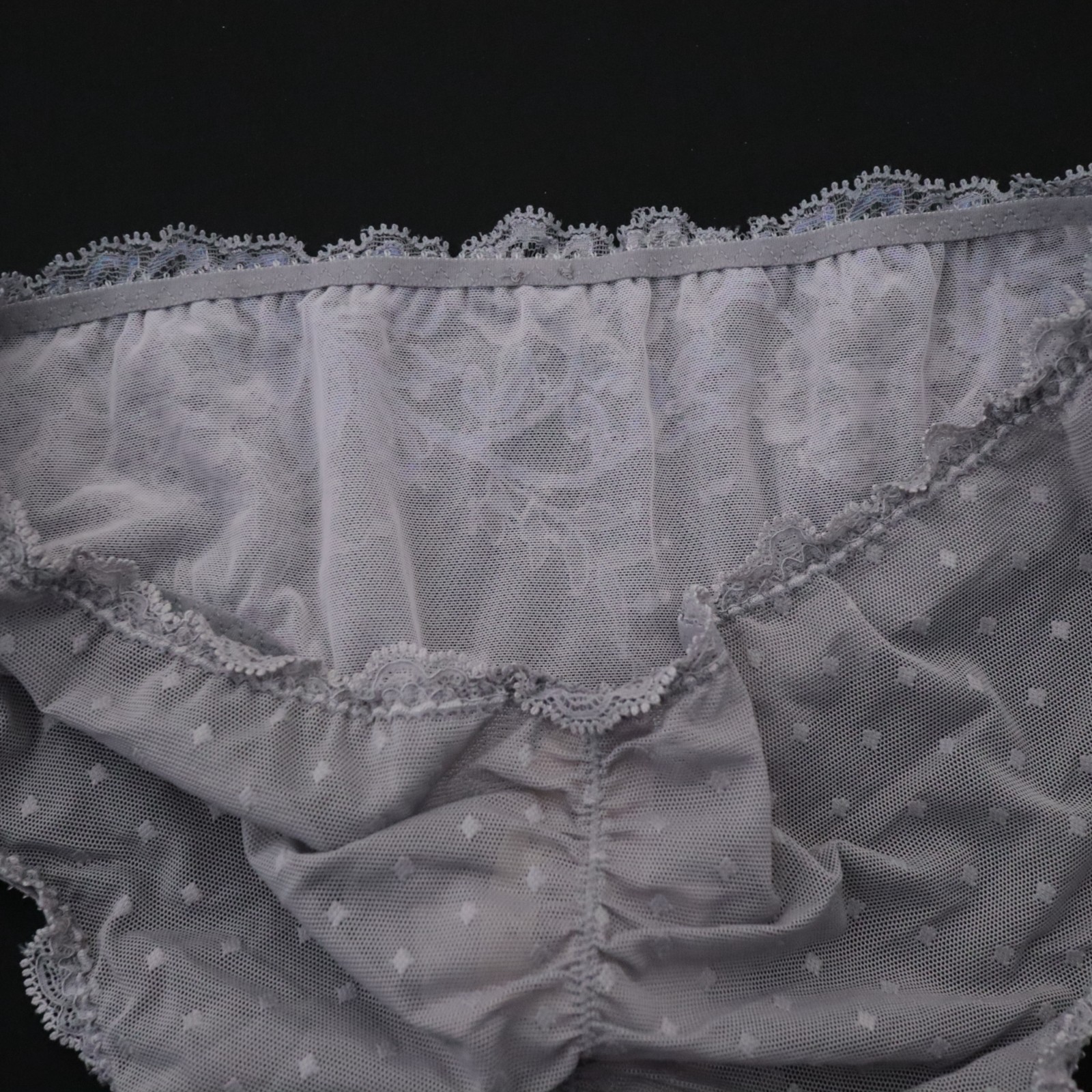 NEW Victoria’s Secret VTG Ruched Rhinestone Lace Hiphugger Bikini Panty SMALL