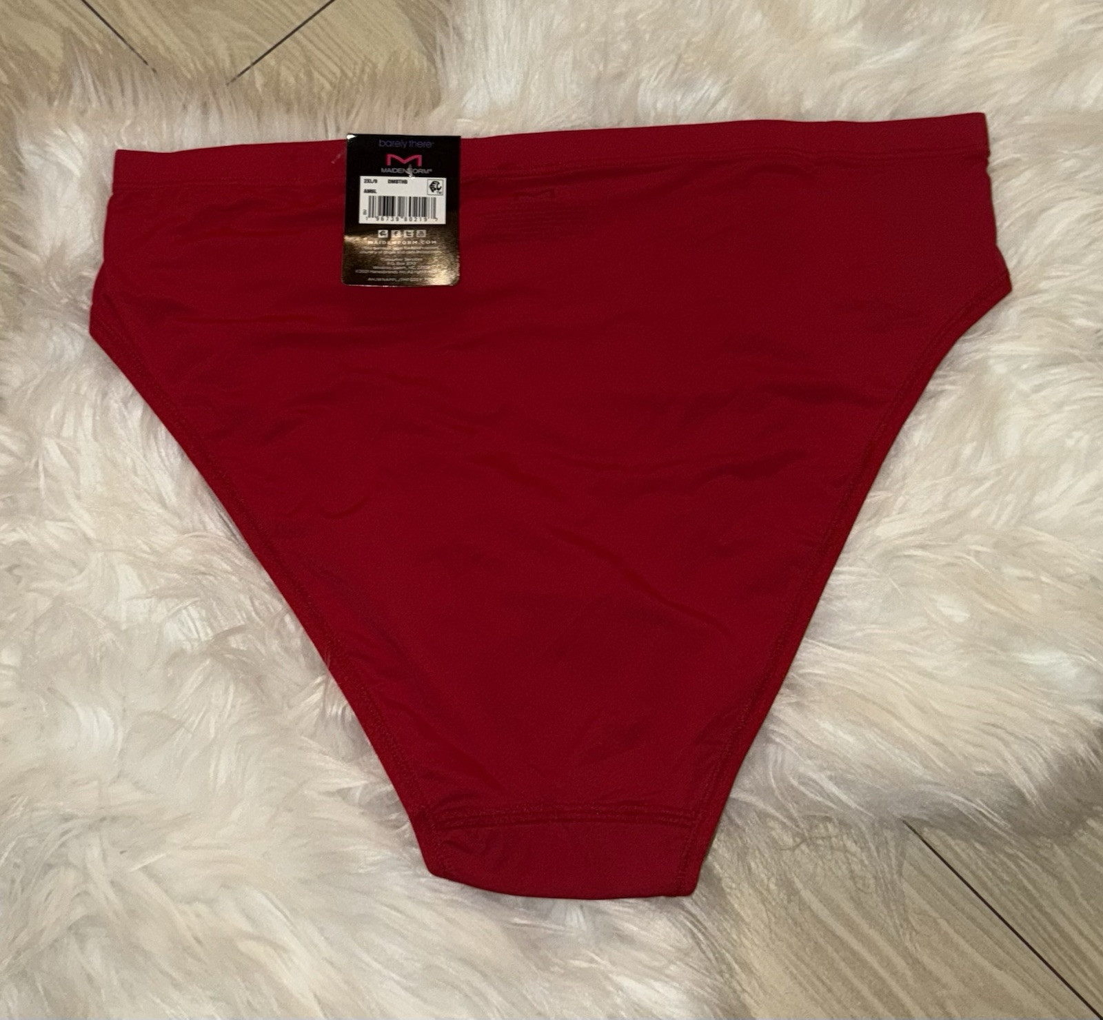Maidenform DMBTHB Barely There Invisible Look High Leg Panties Womens 9 2XL Red
