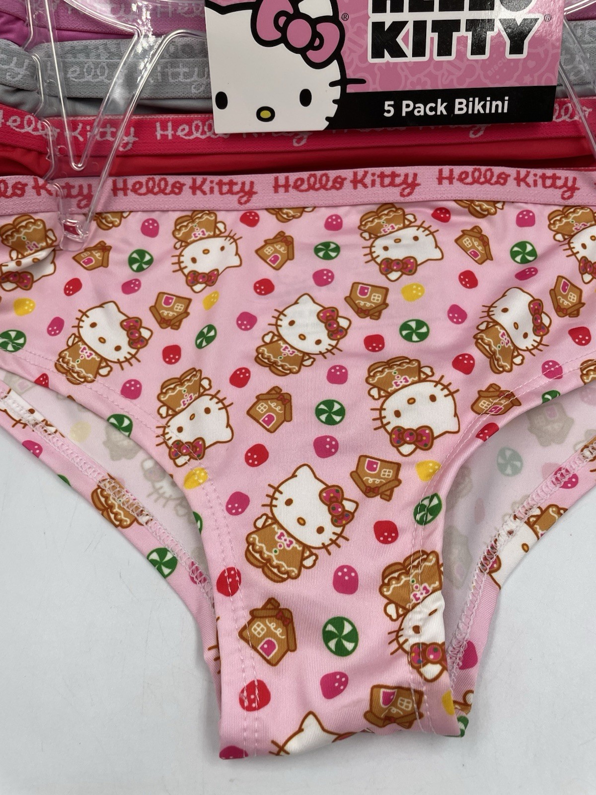 Sanrio Hello Kitty Christmas Women Bikini Panty 5-Pack Size Medium NEW