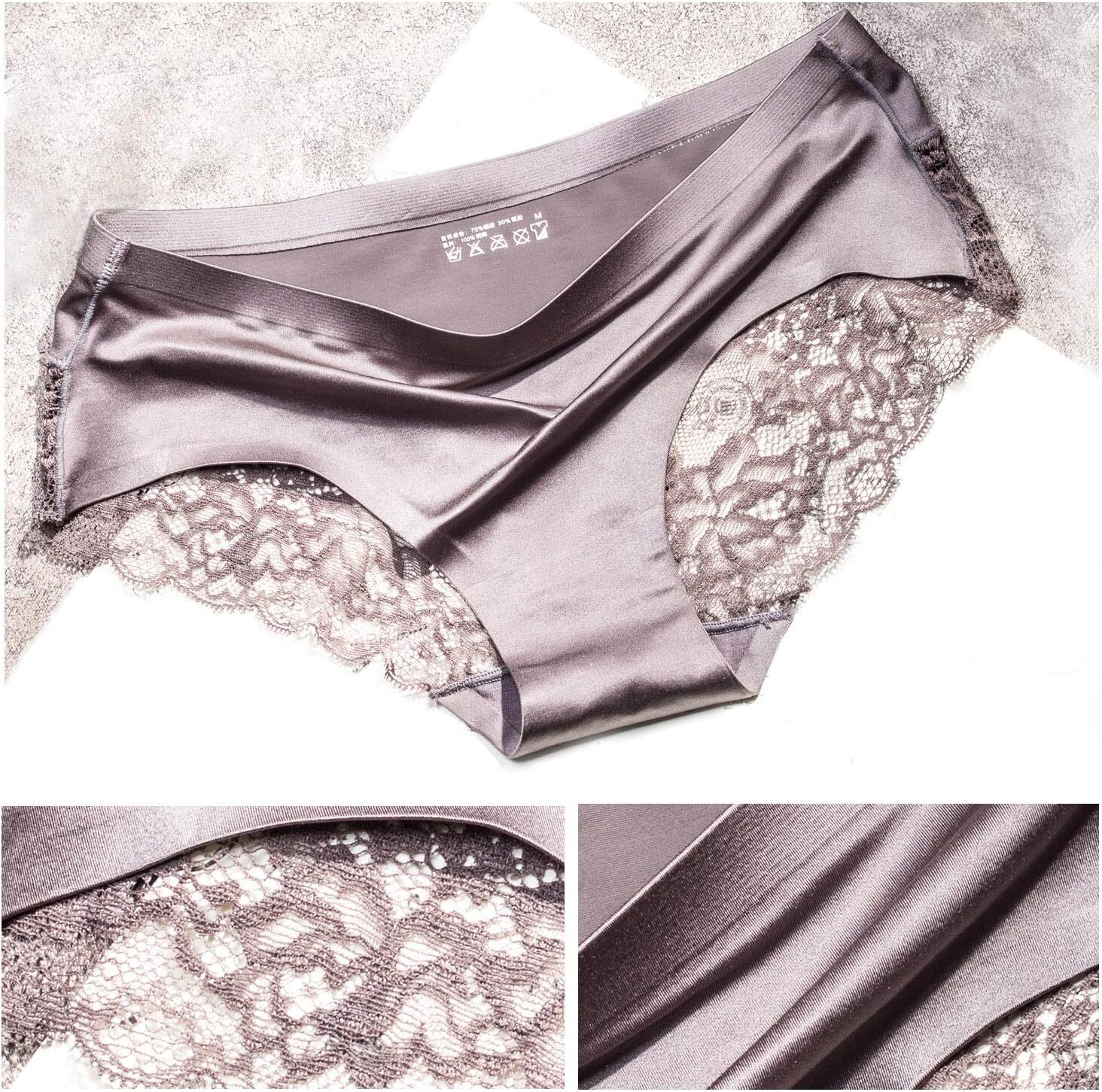 Sexy Lace Underwear for Women Frozen Silk Large, 4-pack Fashion Assorted