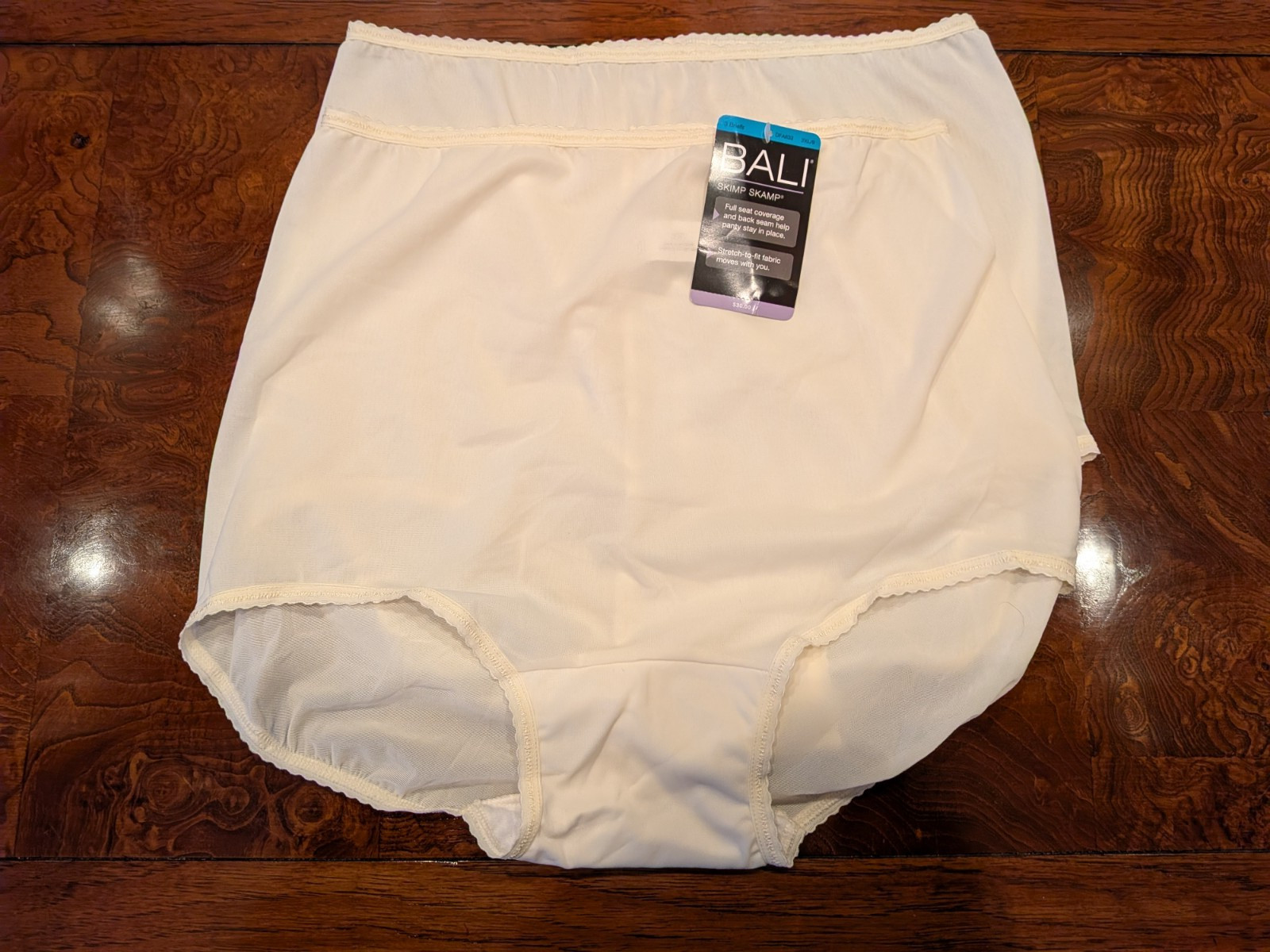 2 NWT Bali Women’s Skimp Skamp Stretch Fit Full Seat Briefs Light Yellow 2XL/ 9