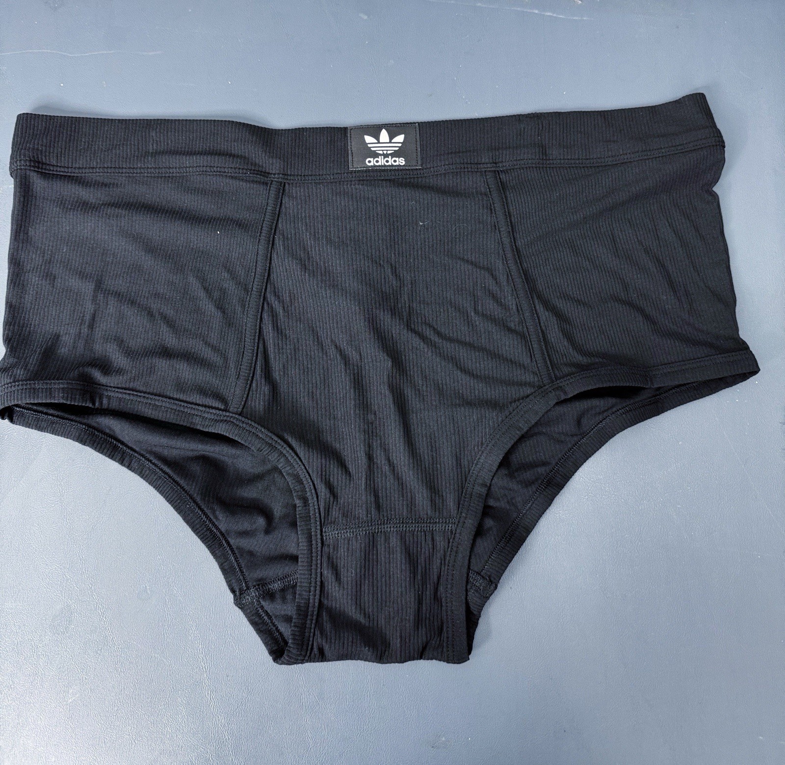 Adidas Women’s Sz XXL Black Ribbed Boy Short Underwear Flex Fit
