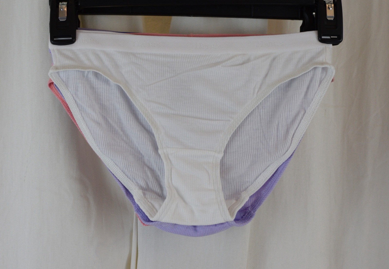 Hanes 6 PACK Womens Ribbed Cotton Underwear Assorted Colors Size 10