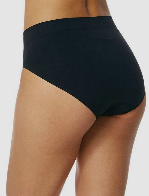$25 Bali Women’s Black One Smooth U All Over Hi-Cut Brief Underwear Size 2XL
